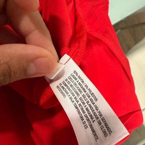 a new day Red Wide Leg Pants High-Waisted - Picture 6 of 11